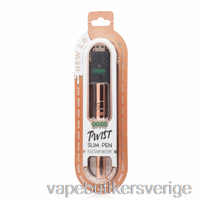 Vape Sverige Ooze Slim Twist Pen 2.0 Flex Temp Batteri Roséguld